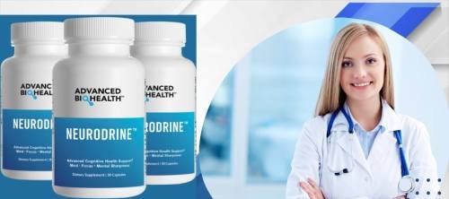 Neurodrine dietary supplement bottle for brain health support